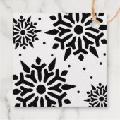 Stijlvolle Elegant Vrolijk Kerstfeest Folie Sneeuw Bedankjes Labels (Achterkant)