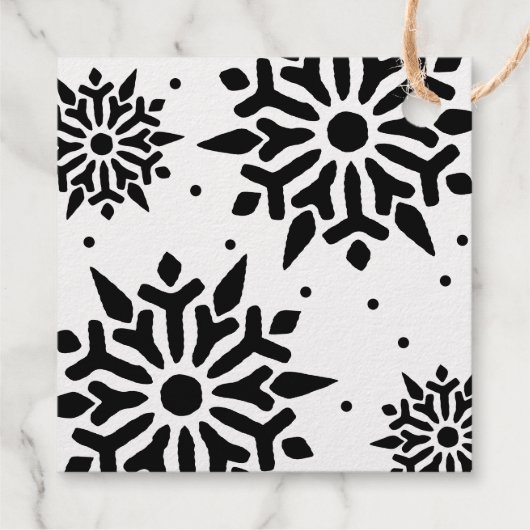 Stijlvolle Elegant Vrolijk Kerstfeest Folie Sneeuw Bedankjes Labels (Achterkant)