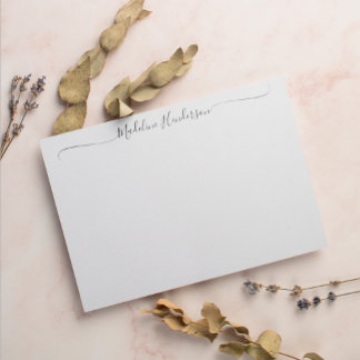 Stijlvolle Elegant Zwart Wit Girly Script Note Kaa Notitiekaartje