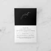 Stijlvolle elegante aangepaste naam bruid bruiloft kaart (Binnen)