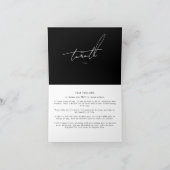 Stijlvolle elegante aangepaste naam bruidegom trou kaart (Binnen)