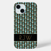 Stijlvolle Elegante Art Deco stijl monogram Case-Mate iPhone Case (Achterkant)