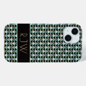 Stijlvolle Elegante Art Deco stijl monogram Case-Mate iPhone Case (Achterkant (horizontaal))