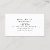 Stijlvolle Elegante Art Deco stijl monogram Visitekaartje (Achterkant)