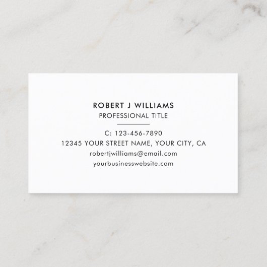 Stijlvolle Elegante Art Deco stijl monogram Visitekaartje (Achterkant)