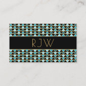 Stijlvolle Elegante Art Deco stijl monogram Visitekaartje (Voorkant)