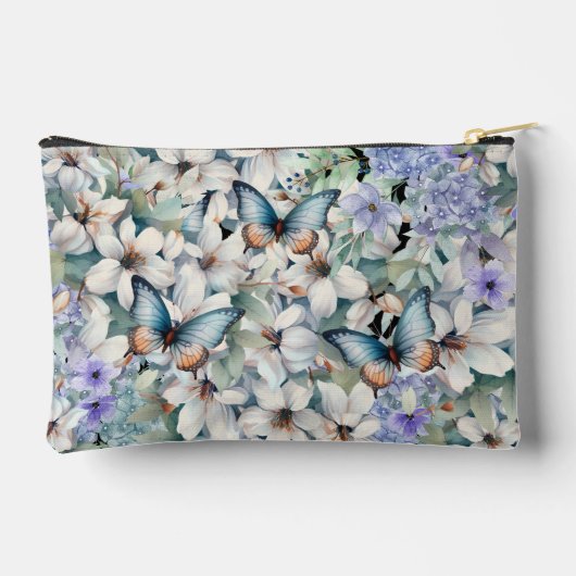 Stijlvolle & Elegante Bloemenvlinders Make-up Bag Etui (Achterkant)
