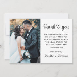 Stijlvolle Elegante Chic Bruid En Bruidegom Huweli Bedankkaart