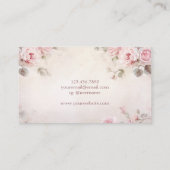 Stijlvolle elegante chique roze bloemen bloemen visitekaartje (Achterkant)