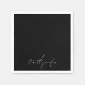 Stijlvolle Elegante Custom Names Premium Wedding Servet (Voorkant)