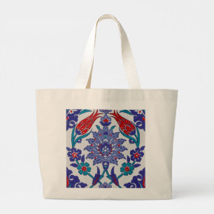 Stijlvolle elegante Floral Pattern Girly Modern Si Grote Tote Bag