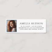 Stijlvolle, elegante foto-Afstuderen netwerken Contactkaartje (Achterkant)