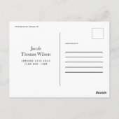 Stijlvolle, elegante foto-baby aankondiging briefkaart (Achterkant)