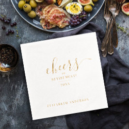 Stijlvolle elegante gejuich voor Jubileum pensione Folie Servetten