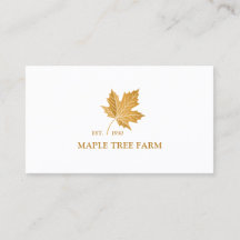 Stijlvolle Elegante Gold Ochre Maple Leaf Logo