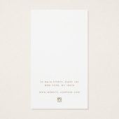 Stijlvolle, elegante Green Earring Display Card Visitekaartje (Achterkant)