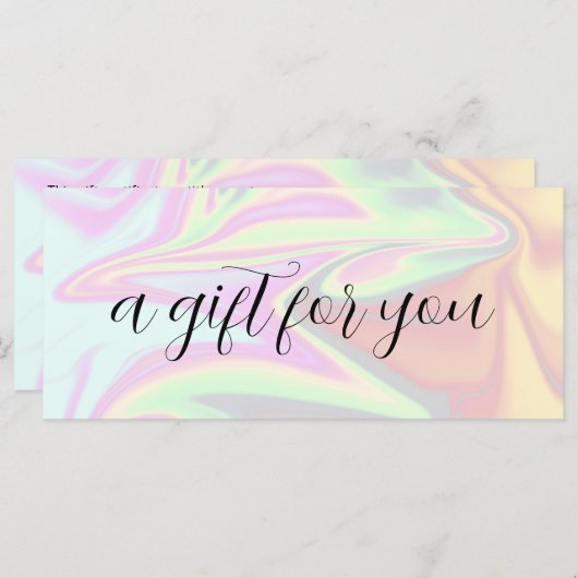 Stijlvolle, elegante holografische zweepslagen en (Voorkant / Achterkant)