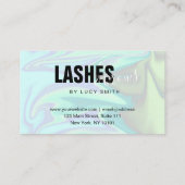 Stijlvolle, elegante holografische zweepslagen en  afsprakenkaartje (Achterkant)