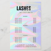 Stijlvolle, elegante holografische zweepslagen en flyer (Voorkant)