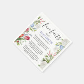 Stijlvolle Elegante Leuke Feiten Script Pastel Blo Servet (Hoek)