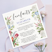 Stijlvolle Elegante Leuke Feiten Script Pastel Blo Servet