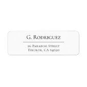 Stijlvolle elegante lijn 05b. Retouradres Etiket (Voorkant)