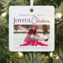 Stijlvolle elegante magenta kerst familie foto