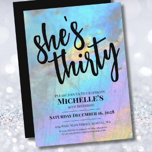 Stijlvolle elegante moderne 30e verjaardag kaart