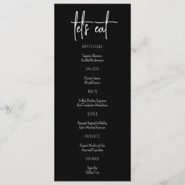 Stijlvolle Elegante Moderne Aangepaste Naam Bruilo Menu