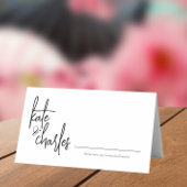 Stijlvolle elegante moderne aangepaste namen plaatskaartje