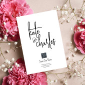 Stijlvolle Elegante Moderne Aangepaste Namen Save  Kaart