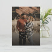 Stijlvolle elegante moderne Bewaar de Datum Met Fo Save The Date (Staand voorkant)