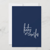 Stijlvolle Elegante Moderne Custom Naam Bruiloft d Kaart (Achterkant)