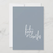 Stijlvolle Elegante Moderne Custom Naam Bruiloft d Kaart (Achterkant)