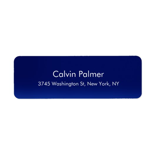 Stijlvolle Elegante Moderne Nachtblauwe Profession Etiket (Voorkant)