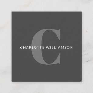 Stijlvolle Elegante Monogram Professioneel Zwart G Vierkante Visitekaartje