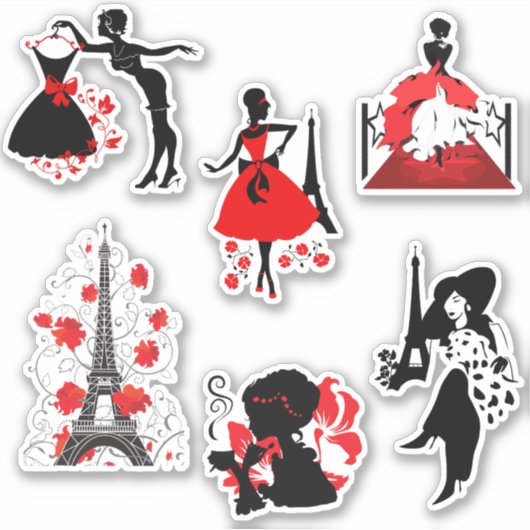 Stijlvolle elegante mooie mode, geluiddemper sticker (Voorkant)