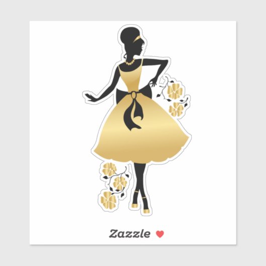 Stijlvolle elegante mooie mode, geluiddemper sticker (Vel)