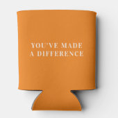 Stijlvolle Elegante Oranje Pensioen Retro Bloemen Blikjeskoeler (Achterkant)