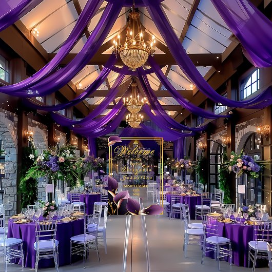 Stijlvolle elegante Paarse Calla Lily Acryl bruilo Acryl Bord