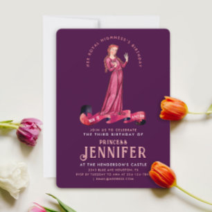 Stijlvolle Elegante Paarse En Roze Prinses Fantasy Kaart