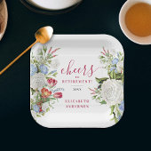 Stijlvolle Elegante Pensioen Tuin Pastel Bloemen Papieren Bordje