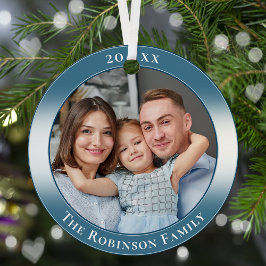 Stijlvolle Elegante Regal Twee foto Dubbelzijdig Metalen Ornament