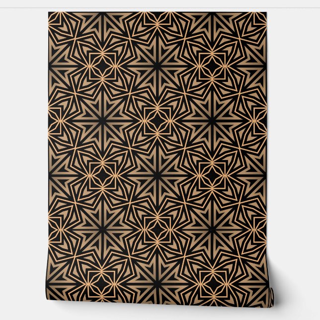 Stijlvolle Elegante Retro Geometrische Classy Deco Behang (Afrollen)