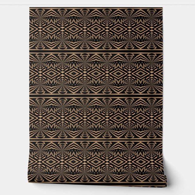 Stijlvolle Elegante Retro Geometrische Classy Deco Behang (Afrollen)