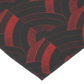 stijlvolle, elegante rode en zwarte chevrons korte tafelloper (Hoek)