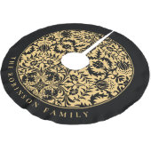 Stijlvolle Elegante Rood Goud Retro Kerstbloem Kerstboom Rok (Gekanteld)