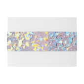 Stijlvolle elegante roze gloed zilveren faux glitt uitnodigingen wikkel (Achterkant Voorbeeld)