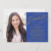 STIJLVOLLE ELEGANTE SCRIPT AFSTUDEREN PARTY INVITA KAART (Voorkant)