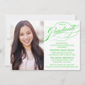 STIJLVOLLE ELEGANTE SCRIPT AFSTUDEREN PARTY INVITA KAART (Voorkant)